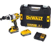 Taladro atornillador de impacto a batería DeWalt DCD 1007 H2T 18 V 169 Nm sin escobillas + 2 baterías Powerstack de 5,0 Ah + cargador + TSTAK