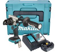 Taladro atornillador de impacto a batería Makita DHP 492 RF1J 18 V 141 Nm sin escobillas + 1 batería de 3,0 Ah + cargador + Makpac