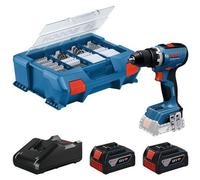 Taladro atornillador GSR 18V-65 BOSCH PROFESSIONAL - 2 baterías de 4,0Ah, cargador y 82 accesorios