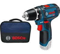 Taladro atornillador inalámbrico Bosch GSR 12V-15, versión "Solo", incluido en una bolsa de transporte