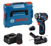 Taladro atornillador inalámbrico BOSCH PROFESSIONAL Flexiclick GSR 12V-32 FC, con 2 baterías de 2.0 Ah, cargador, accesorios y maletín