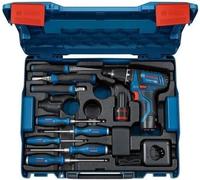Taladro atornillador inalámbrico Bosch Professional GSR 12V-15, con 2 baterías de 2.0Ah, cargador GAL 12V-20, e incluye un juego de herramientas manuales