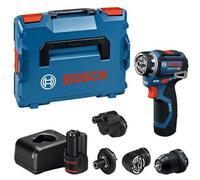 Taladro atornillador inalámbrico Bosch Professional GSR 12V-32 FC, 2 baterías de 2,0 Ah, sistema Advanced KickBack Control, sistema FlexiClick, maletín L-BOXX 102
