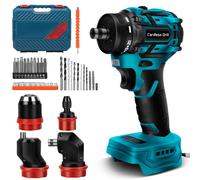 Taladro atornillador inalámbrico de 18 V, compatible con baterías Makita, con 4 mandíbulas, juego