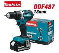 Taladro Atornillador Inalámbrico Makita DDF487 de 18V, sin Escobillas, Compacto, de Alto Torque y Velocidad Variable, Herramienta Eléctrica para Trabajos en Madera, Compatible con Makita 1PCSDDF487YD