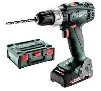 Taladro atornillador inalámbrico Metabo BS 18 Li + 2 baterías de 2,0 Ah