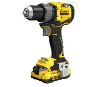 Stanley - Taladro atornillador AKU 18V, 2x batería 2,0 Ah Li-Ion, cargador SFMCD725D2K-QW