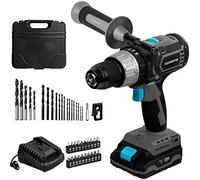 Taladro atornillador percutor con batería de 20 v y 2.000 mah, con mo