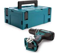 Taladro atornillador percutor MAKITA DHP482ZJ de 18 V, con batería de iones de litio y capacidad de perforación de 13 mm, que incluye un estuche Mak-Pac