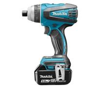 Taladro atornillador percutor makita dtp141rtj 18v 5ah, negro/azul, 1,