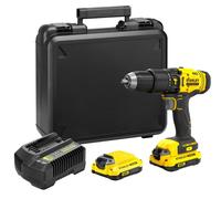 Taladro atornillador percutor V20, 50 Nm, batería de litio 18V, 2 baterías de 1,5 Ah, STANLEY FATMAX, modelo SFMCD711C2K-QW