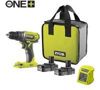 Ryobi Taladro Atornillador Inalámbrico ONE+ R18DD2-220S con 2 Baterías de 2,0 Ah