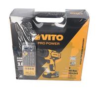 Taladro atornillador VITO sin cable 18v + regalo juego brocas piedra