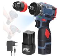 Taladro Atornillador, Weytoll 45 Nm Taladro de Litio de 16,8 V 2 en 1 con 2 Baterías de 1300 mAh Destornillador Eléctrico Motor sin Escobillas para Electrodomésticos Instalación de Muebles