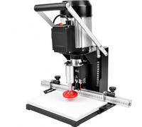 Taladro de bisagra para carpintería de 1100 W con profundidad de | Incluye 2 deflectores de posicionamiento, regla de escala de 19.6 pulgadas y brocas combinadas de 45-9.5 mm y 48-6 mm