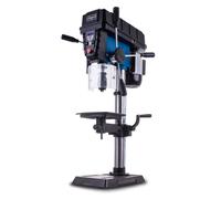 Scheppach Taladro de mesa TBM300Vario con profundidad de perforación de 80 mm, potencia de 750 W, portabrocas de 1-16 mm, velocidad de rotación 440 - 2580 min-1, pantalla digital, láser y LED, madera