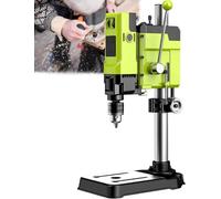 Taladro de Columna de Banco, 6 Velocidades Ajustables, Mandril de Acero Inoxidable 13mm, Carrera 60mm para Madera y Metal, Herramienta Profesional de Precisión para Taller,A