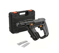Taladro de martillo giratorio con control de vibración, embrague de seguridad ajustable, incluye cinceles, brocas y funda duradera, viene con 1 batería para un rendimiento resistente