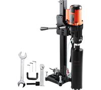 Taladro de núcleo diamantado para uso en seco y húmedo. Equipo de perforación de núcleos de hormigón, 3200W, 750 RPM