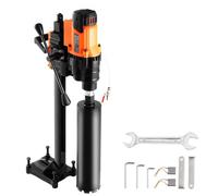 Taladro de núcleo VEVOR, taladro de núcleo de diamante de 0,8 a 9,8 pulgadas de diámetro con soporte y broca para taladro de núcleo, taladro de núcleo de hormigón resistente de 3200 W, uso húmedo y se