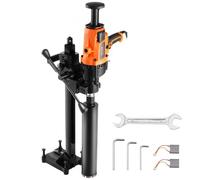 Taladro de núcleo VEVOR, taladro de núcleo de diamante portátil de 0,8 a 7,1 pulgadas de diámetro de perforación con soporte y broca de núcleo, taladro de núcleo de hormigón resistente de 2600 W, uso 