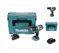 Taladro de percusión Makita DHP 484 Y1J 18V Li-Ion sin escobillas en Makpac incl. 1x batería BL 1815 N 1,5 Ah - sin cargador