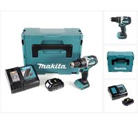 Taladro de percusión Makita DHP 484 Y1J-D 18V Li-Ion sin escobillas en Makpac incl. 1x batería BL 1815 N 1,5 Ah y cargador DC18RC