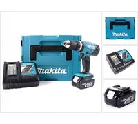 Taladro de percusión sin cable Makita DHP 453 RF1J 18V 42Nm en MAKPAC + batería 3.0 Ah + cargador