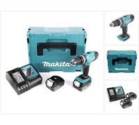 Taladro de percusión sin cable Makita DHP 453 RFJ 18V 42Nm + 2x batería recargable 3.0Ah + cargador + Makpac