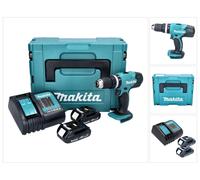 Taladro de percusión sin cable Makita DHP 453 SYJ 18 V 42 Nm + 2x batería recargable 1,3 Ah + cargador + Makpac