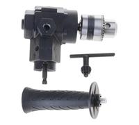Taladro eléctrico de 90 grados, sin llave, herramienta de mandíbula de 3 mandíbulas, portabrocas curvadas en ángulo recto, adaptador de taladro para mesa/pared