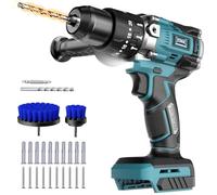 Taladro eléctrico inalámbrico para batería Makita de 18 V: 3 modos de accionamiento eléctrico/kit de taladro, juego de taladro de impacto inalámbrico de portabrocas sin llave de 1/2 pulgada, 20