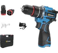 Taladro inalámbrico, motor sin escobillas, más de 25 niveles de torque, 2 baterías