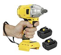 taladro, Llave de impacto eléctrica recargable sin escobillas 18 V, 350 Nm, destornillador inalámbrico, herramienta vaso 1/2" con 2 baterías litio