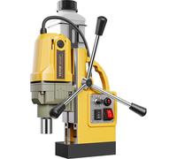 Taladro magnético de 1200W, con una fuerza de sujeción de 2810 lbf. Taladro de perforación magnético, con un diámetro de perforación de 1.6 pulgadas, color amarillo