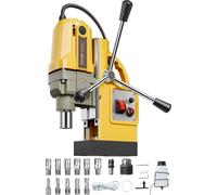 Taladro magnético eléctrico para perforación de núcleos, 1400W, diámetro máximo de perforación 40mm, color amarillo, fuerza de sujeción 12500N