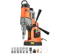 Taladro magnético VEVOR, motor de 1450 W, diámetro de broca de 2 pulgadas, taladro magnético eléctrico portátil de 2878 lbf, con 6 brocas para superficies