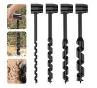 Taladro Manual, Llave Manual Bushcraft Broca Helicoidal Manual de 10-25 mm Para Actividades Al Aire Libre Bricolaje, Artesanías en La Selva Campamento (4 Piezas)