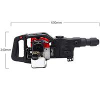 Taladro/Martillo combinados Benzine Sloophamer - Motor de 32.7 CC, 2 tiempos - Potencia de 2.4 CV - Incluye brocas y cinceles