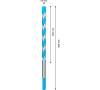 Taladro multifunción EXPERT CYL-9 para construcción, 14x200x250 mm
