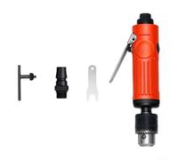 Taladro neumático 3/8 resistente, herramienta neumática de mano reversible con grado industrial ajustable, 2000 RPM para perforación de madera y metal, diseño ergonómico naranja (2)