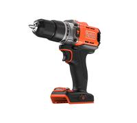 Taladro Percutor 18V, portabrocas 13mm de una manga, 22 + 1 posiciones de par de apriete, par máximo 45Nm, 2 velocidades 0 - 400/1.550 rpm, impactos 0 - 24.800 ipm. Sin cargador/batería