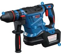 Taladro percutor a batería Bosch, modelo EXBH18V-32F, con sistema SDS plus