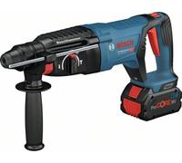 Taladro percutor a batería Bosch Professional GBH 18V-26 D, con una fuerza de impacto de 2,5 J, motor sin escobillas y sistema SDS-plus