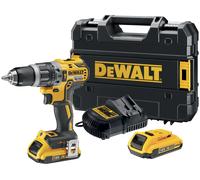 DeWalt Taladro percutor DCD796D2-QW 18V Brushless 2x 2,0 Ah Maletín TSTAK Negro/Amarillo 1,6 kg
