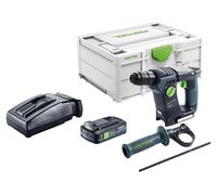 Taladro percutor a batería Festool BHC 18-Basic 18 V 1,8 J SDS Plus Brushless + 1x batería recargable 4,0 Ah + cargador + systainer