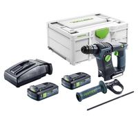 Taladro percutor a batería Festool BHC 18-Basic 18 V 1.8 J SDS Plus Brushless + 2x batería 4.0 Ah + cargador + systainer