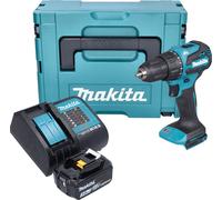 Taladro percutor a batería Makita DHP 490 SF1J 18 V 65 Nm sin escobillas + 1 batería de 3,0 Ah + cargador + Makpac