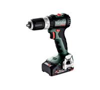 Taladro percutor a batería metabo 18v - 2 baterias - cargador sc 36 (220-240 v / -) maletín profesional con taller portátil de 78 piezas