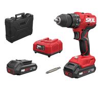 Taladro percutor a batería skil 20v brushless - 2 baterías - punta doble de destornillador - cd1e3021ha